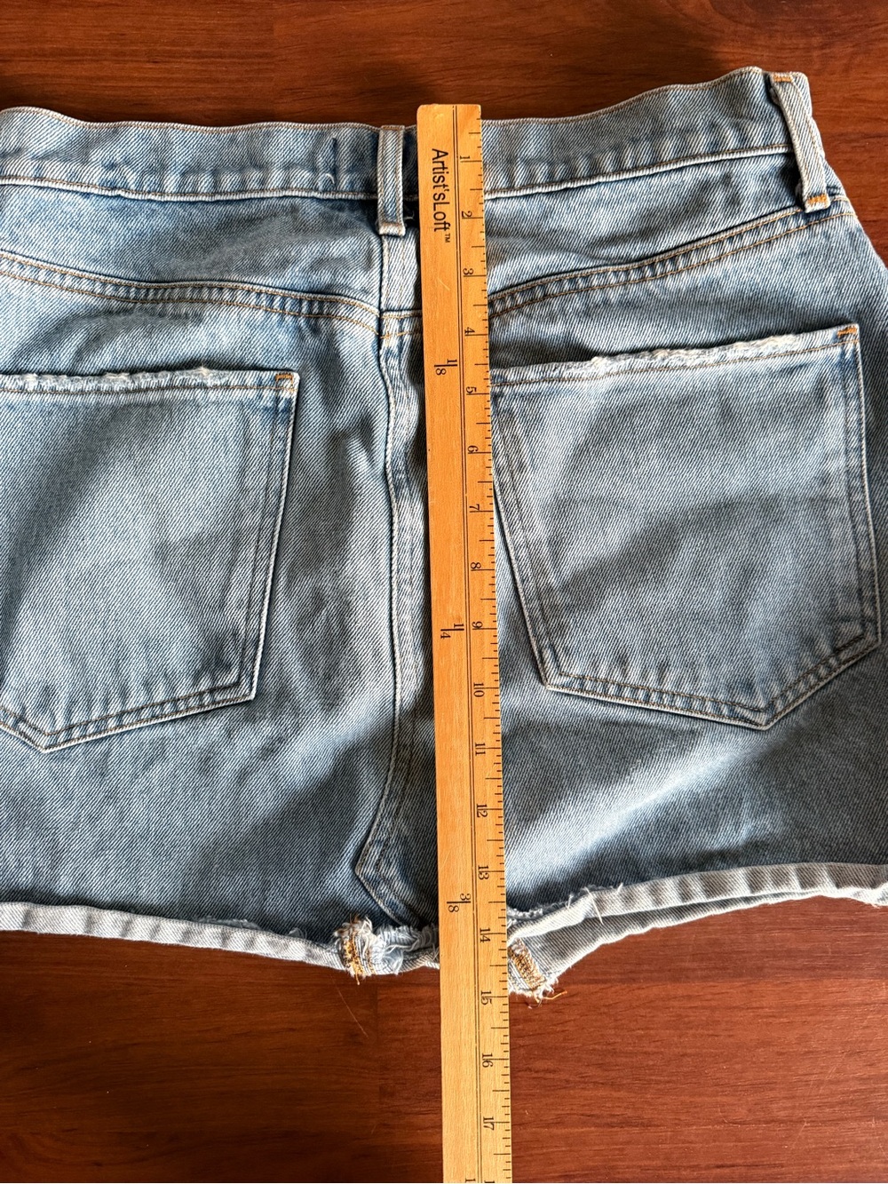 Agolde Light Wash Button-Fly Denim Skirt - Picture 5 of 7